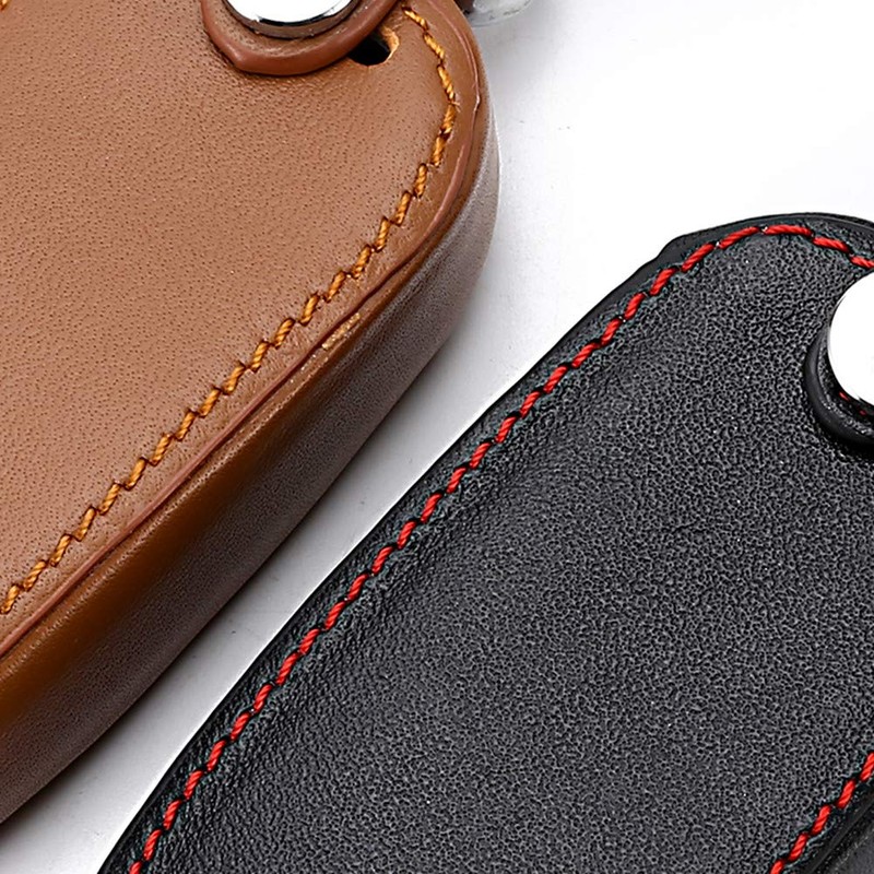 Happyit Leather Car Key Cover Cases keychain for VW Volkswagen