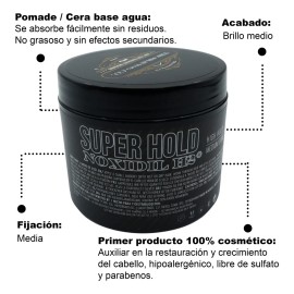 Cera Cabello Noxidil Pomada 130g The Shaving Co Fijación Alta Brillo Medio
