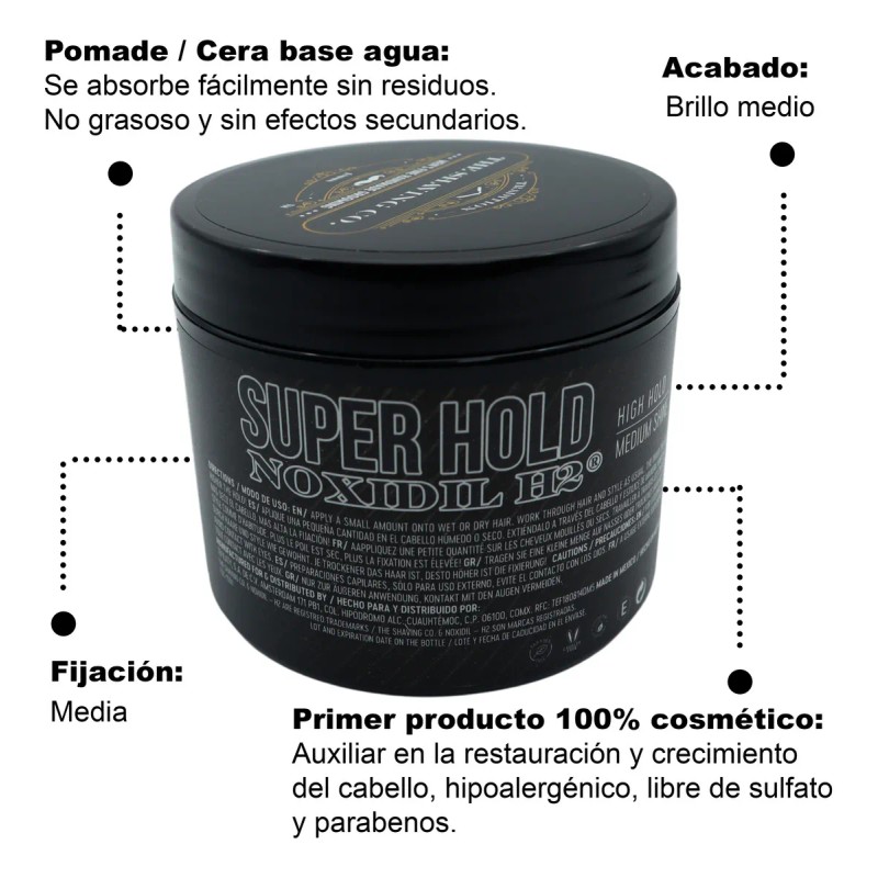 Cera Cabello Noxidil Pomada 130g The Shaving Co Fijación Alta