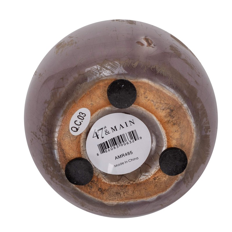 Creative Brands 47th & Main Rustic Ceramic Vase, Mini, Lilac