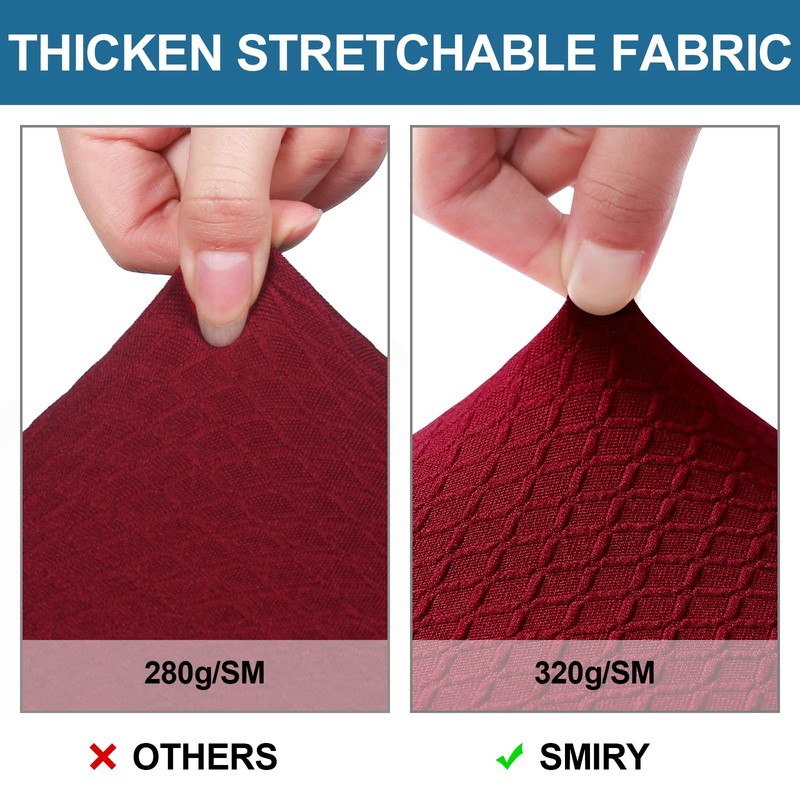 Smiry Waterproof Seat Covers for Dining Room Chairs Set of