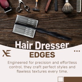 XE 10 Pcs Stainless Steel Hair Styling Feather Razor Edges for Barber Use – Ideal Texturizing Edges for Thinning Razor