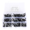 200pcs Black Blind Rivets Steel Mandrel Aluminum Body Pop Rivets