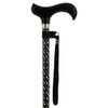 Adjustable Black Elegant Engraved Cane