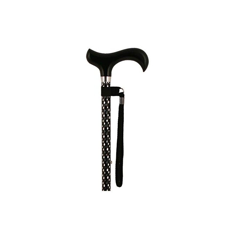 Adjustable Black Elegant Engraved Cane
