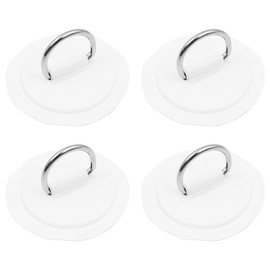Tiardey 4pcs 3.15inch Inflatable Boat Kayak D-ring Small Round Pad/Patch Watercraft Parts Accessories Kit - White