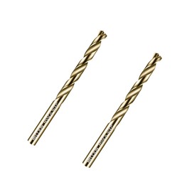 Meccion Metal Drill Bits 9/32 in. x 4-1/4 in. x 2pcs HSS M35 Cobalt Twist Drill Bit for Metal, Steel, Cast Iron