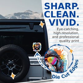 (2 Pack) Portuguese Water Dog Dog Stickers - Portuguese Water Dog with Sunglasses - Choose FromOver 100 Dog Breeds - 5 Inches On Longest Side - Premium Vinyl - Made in USA - BMCS0385