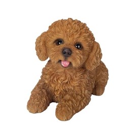 Oubia Looking Up Toy Poodle Red 16.5 x 8 x 11cm Doll Figurine Figurine Animal Garden Decoration Dog Dog H24093-1