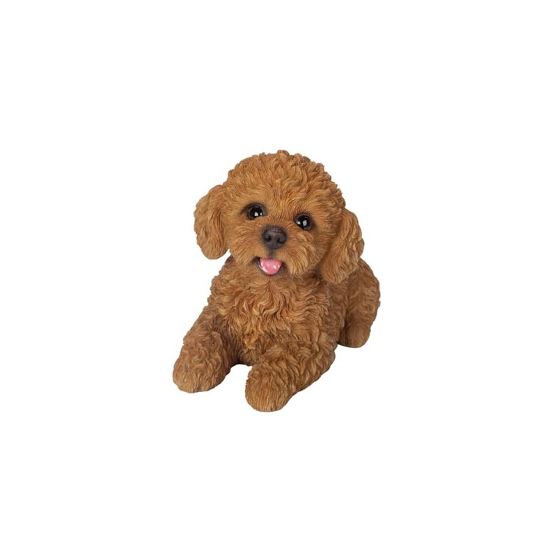 Oubia Looking Up Toy Poodle Red 16.5 x 8 x