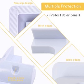 OBLLAR 4PCS Solar Panel Brackets ABS Solar Panel Mounting Brackets, Drill-Free Corner Bracket Kit for Roofs of RV, Caravans, Vehicles, Camper Vans, Sheds, Garages, Boats (White)