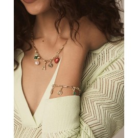 gorjana - Pearl Parker Charm 3/8" - Luxurious 18k Gold-Plated Finish - Unique Baroque Pearl - Easy Attachment Clasp - Versatile Jewelry Piece - Romantic Necklace Addition