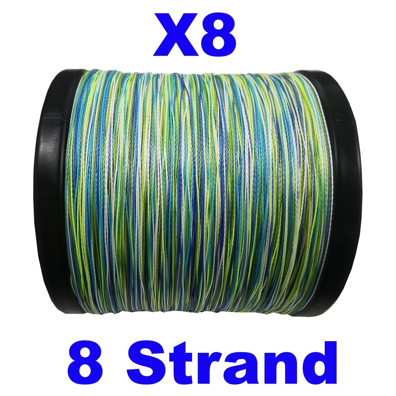 Reaction Tackle Braided Fishing Line - 8 Strand Aqua Camo