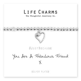 Life Charms Women Jewellery Fabulous Friend Bracelet Wristband Ladies Gift