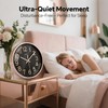 VIKMARI 10 Inch Wall Clock, Silent Black & Gold Easy