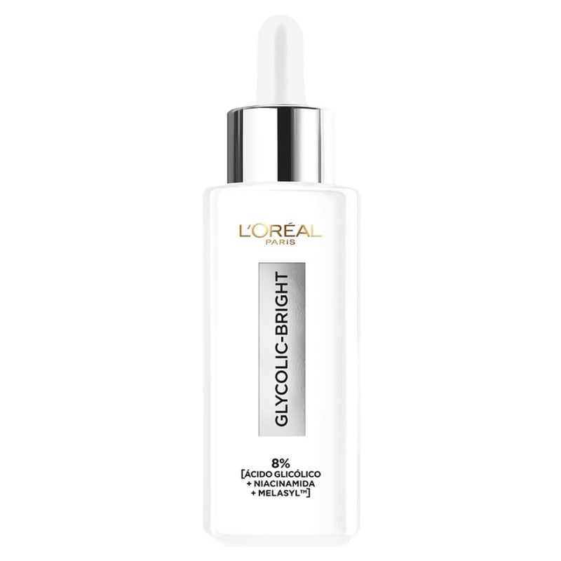 LOréal Paris Glycolic Bright Sérum Anti-Manchas, 8 Melasyl Glicólico Niacinamida,