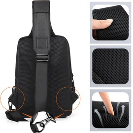 CAAORDKSO Sling Bag for Men Women Messenger Bag, Waterproof Satchel Bag Lightweight Crossbody Bag Casual Shoulder Bags for Travel Daily Work (Blue)