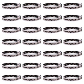 28PCS WWJD Christian Bracelet Pack for Women Men, Christian Jesus Gifts Adjustable Wristbands, WWJD Bracelets Bulk - What Would Jesus Do Bracelet Grey