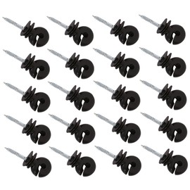 CAXUSD 50pcs Electric Fence Insulators Screw in Ring Insulator for Posts Durable Easy Installation Reliable Energy Retention for Livestock Fencing