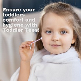 Stylist Secrets Classic ToddlerTees - Large Gentle Double Sided Swabs Designed for Little Ears - for Babies, Infants & Toddlers - Dual Sided Pointed Buds - 54 Cotton Tips