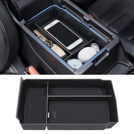 Drytuns Center Console Organizer Armrest Tray Insert Storage Box for Honda CRV 2023-2026, Accessories for 2023+ CR-V Hybrid, ABS Plastic, Black