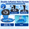 55 x 35 Inch Inflatable Dog Pool Float with Sunshade