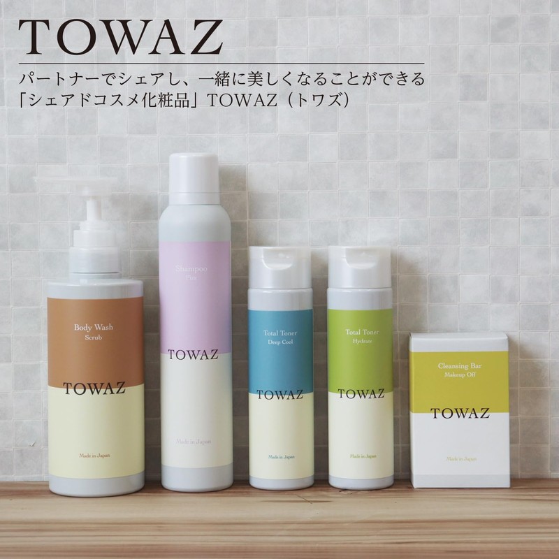 TOWAZ Cleansing Bar, 2.8 oz (80 g), Includes Foaming Net,