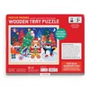 Mudpuppy Christmas – 12 Piece Wooden Tray Puzzle Featuring A