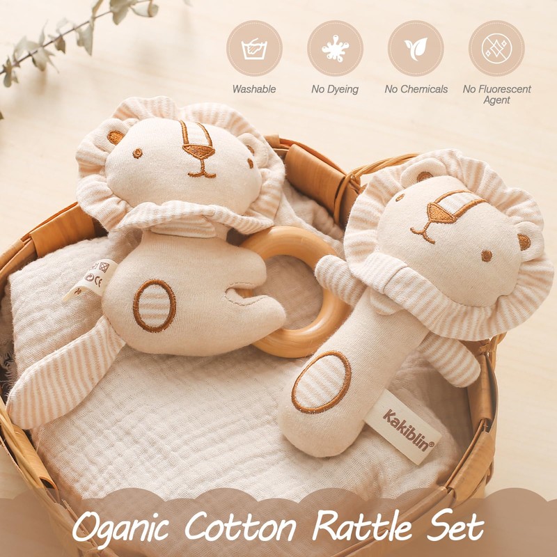 Youuys Pack of 2 Rattle for Baby 0-6 Months, Baby