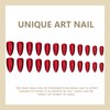 False Nails - 24PCS Short False Nails - Almond Red