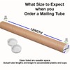 12-Pack Mailing Tubes with Caps, 2"W x 24"L Kraft Paper
