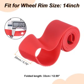 sourcing map 4pcs Bicycle Rim Strip 14" x 20mm PVC Bike Tire Liner Bicycle Wheel Rim Tape Inner Tube Tape Anti-Scratched Guard Cushion Pad Protector for Road MTB Mountain Bike