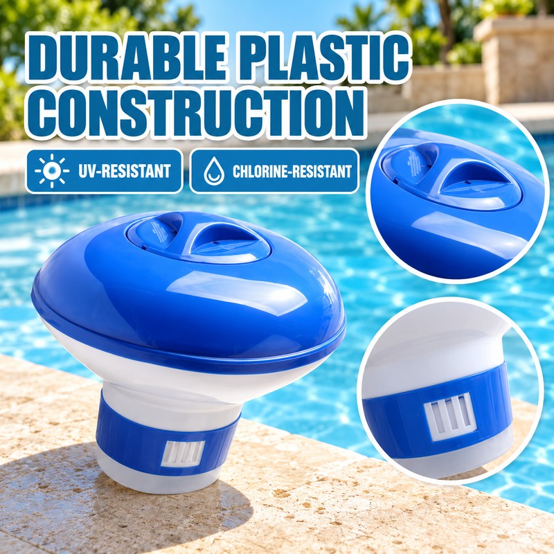 4 Pack Floating Pool Chlorine Tablet Dispensers with Adjustable Flow