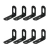 MY MIRONEY 8PCS Black Slotted L Brackets Hardware Adjustable Slotted