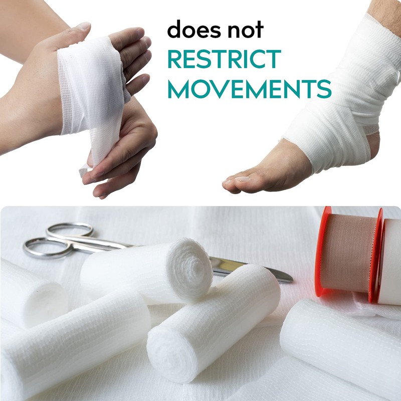 Medrull Set of 10 Muslin Bandages 8 cm x 4