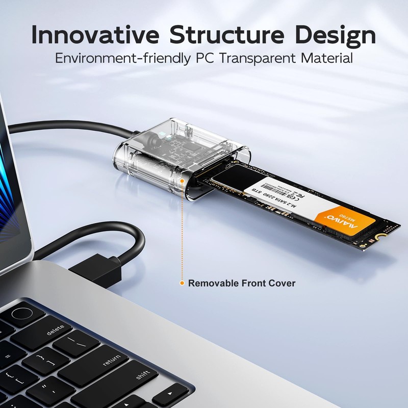 MAIWO M.2 SATA SSD Enclosure for B+M Key, USB3.0 to