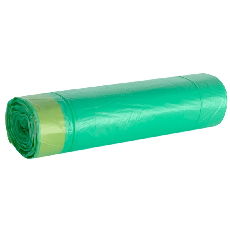 60 L Green Plastic Bin Liners Pack of 3