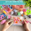 WenYa 200+Pcs Needle Felting Starter Kits, 48 Colours Needle Felting