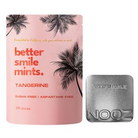 NOOZ Better Smile Mints - Oral Health Support & Fresh Breath - Zesty Flavor | Sugar-Free, Aspartame-Free Mints for Teeth & Gum Protection - No Artificial Flavors or Sweeteners - 180 Mints Doypack