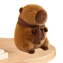 YREYBN Capybara Plush Toy, Capybara Stuffed Animal, Stuffed Capybara Plushies Lovely Toy, Cartoon Capybara Plush Cozy, Decorative Pillow Cozy Bedroom Companion Birthday Gift for Kid Boy Girl(25 CM)