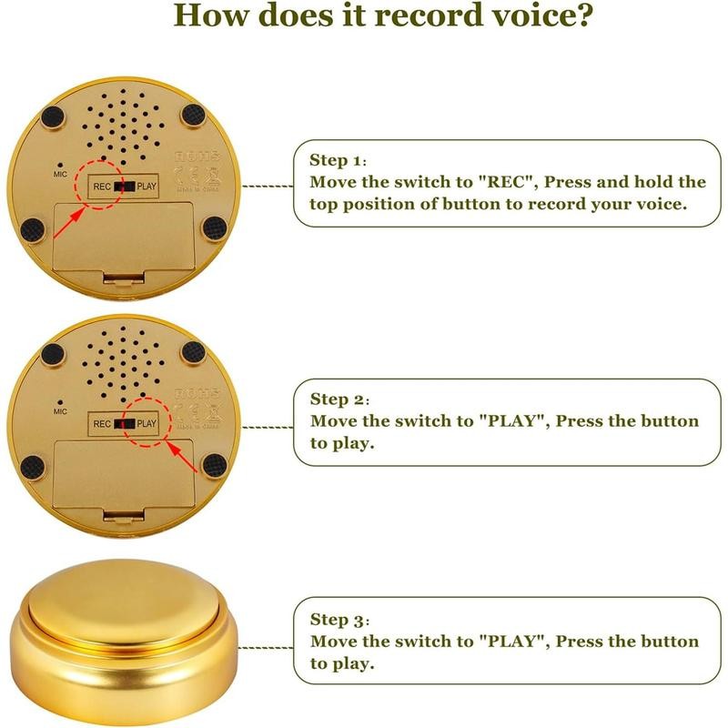 Voice Custom Recordable Buttons 30 Second Voice Talking Buttons Recordable