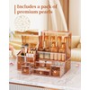 Youdepot Glass Makeup Storage for Vanity and Bathroom Countertop –