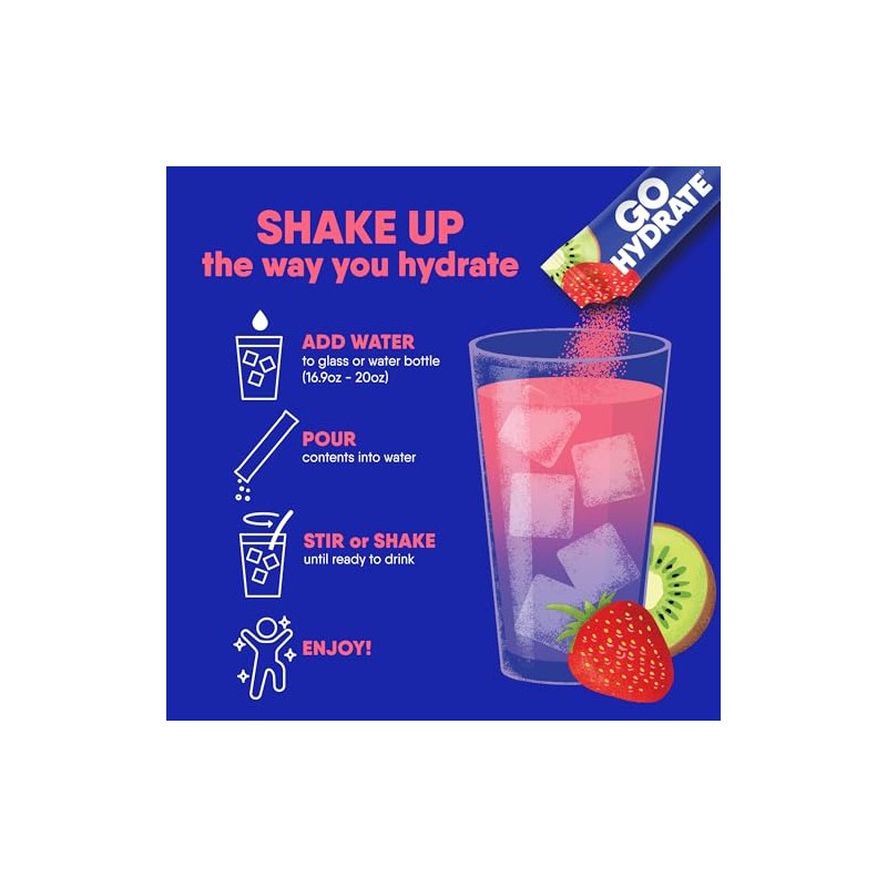 GoHydrate mezcla de bebidas electrolíticas – un sabor natural, sin