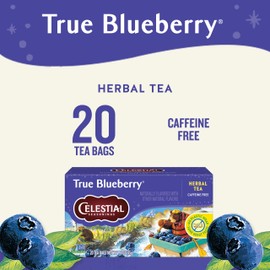 Celestial Seasonings True Blueberry Herbal Tea Bags, Caffeine Free, 20 Bags Box (Pack of 6)