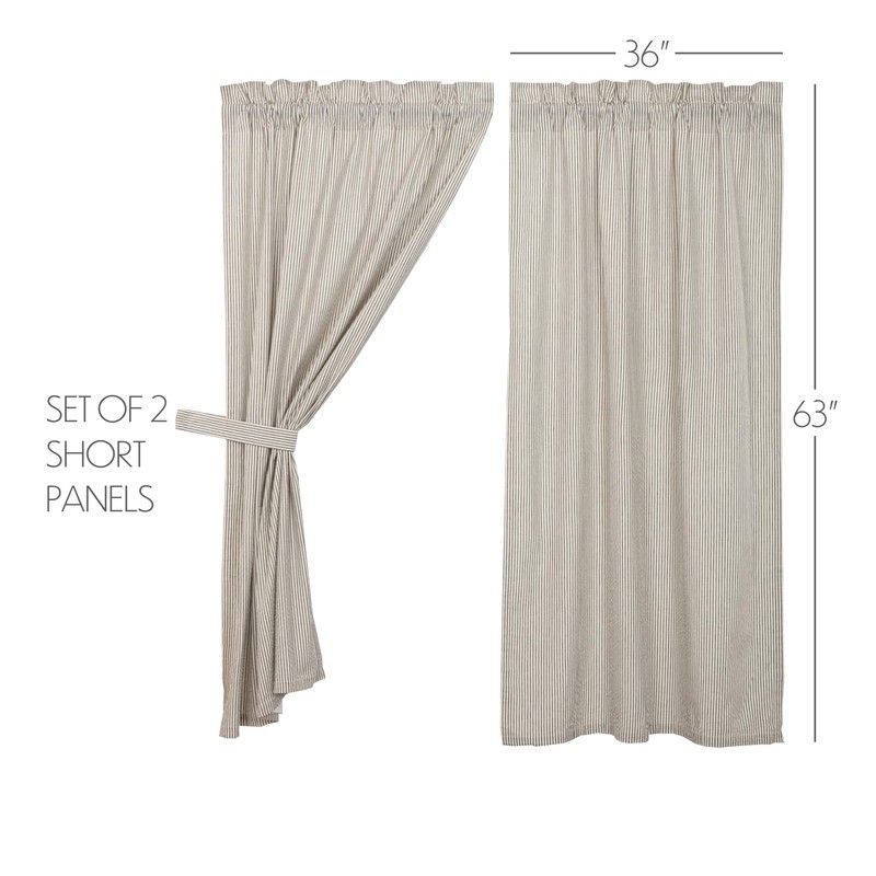 VHC Brands Hatteras Curtain, Panel Set 63x36, Blue
