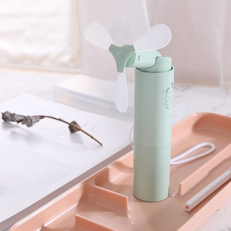 Portable Handheld Fan with 3 Foldable Blade, Rechargeable USB Small