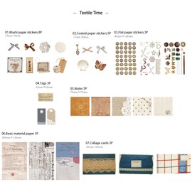 Pack of 120 Vintage Scrapbooking Stickers Set, 4 Set of Stickers Vintage Stickers Retro, Retro Stickers for Photo Book, Scrapbook, DIY Photo Album, Diary Notebook