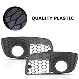 PartsFlow 2PCS Honeycomb Fog Light cover Grille Left & Right For 2006 2007 2008 2009 Volkswagen MK5 Jetta GTI