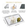 Large Crystal Perfume Tray, 15.7" x 11.8" Silver Glass Mirror