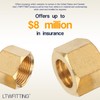 LTWFITTING 7/16-Inch Brass Compression Nut,Brass Compression Fitting(Pack of 25)